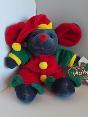 Vintage Christmas Collector's Choice Molly The Mouse Bean Bag Friends 8" Plush